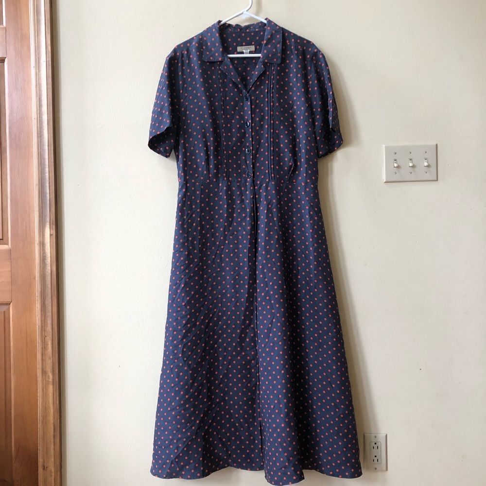 Burberry Silk Polka Dot Wrap Tea Dress - Picture 2 of 8